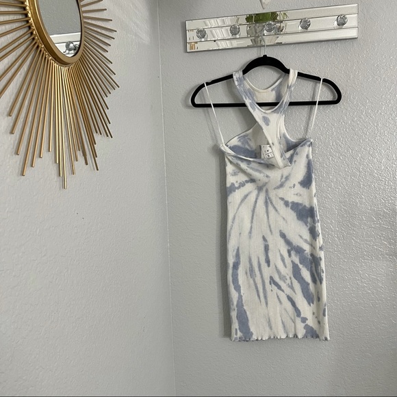 Zara Blue and White Tye Dye Dress - Picture 7 of 8